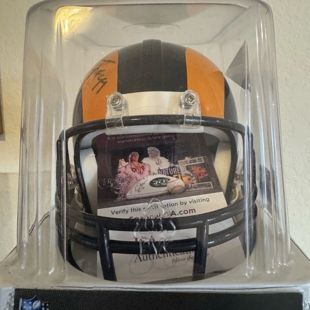 Eric Dickerson Signed HOF 99' Throwback Rams Mini Helmet JSA Certified - Picture 4 of 6